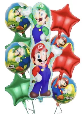 (10PCS ) Birthday Balloons Video Game Balloon Mario Bros Balloons Luigi Balloons • $14.99