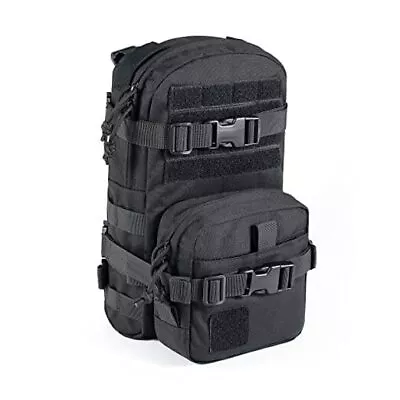 Tactical Small MOLLE Hydration Pack Outdoor Water Bladder Carrier Pack Black • $52.85