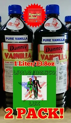 2 Dark Pure Mexican Vanilla Extract 33oz (1L Ea) Plastic Bottles Danncy Vainilla • $16
