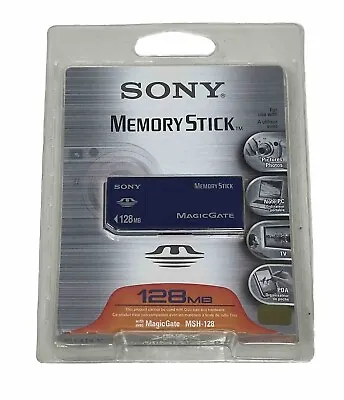 Sony Memory Stick Magic Gate 128MB MSH-128 Camera Memory Card New & Sealed • $49.98