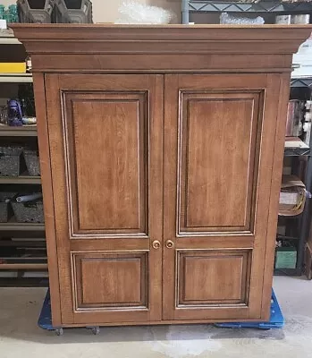 Ethan Allen Armoire Media Video Cabinet 2 Piece New Country Entertainment Center • $395