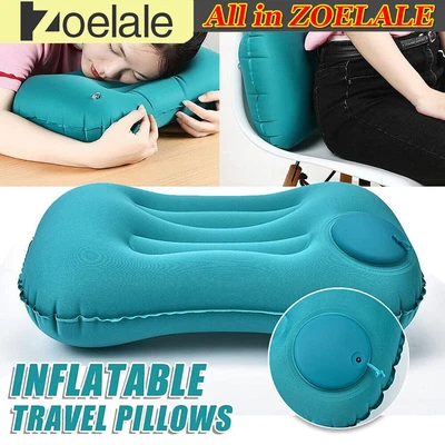 $13.89 • Buy Inflatable Air Pillow Camping Sleep Pillow Travel Hiking Beach With Storage Bag