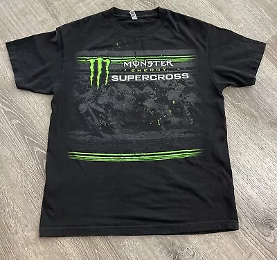 Monster Energy Supercross T-Shirt Men's XL Black Y2K Grunge AG2 • $24.99
