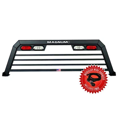 thumbnail image 2 of Adjustable Steel Truck Bed Headache Rack – 63.5" To 77.5" Width, Black Mesh 2 of 3