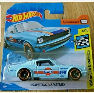 Hot Wheels '65 Mustang Fastback 2+2 GULF 1:60 1:64 HW SPEEDGRAPHICS 4/10 • £9.22