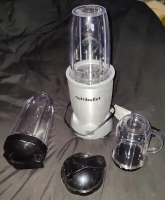Nutribullet Magic Bullet Model Nb-207 Silver Blender Cups Lids Smoothie Shakes • $37.99
