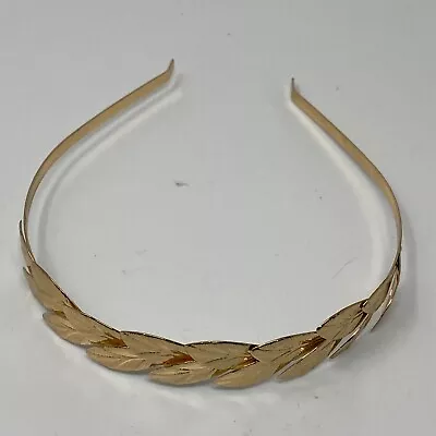 Gold Tone Leaf Design Metal Head Band Women's One Size Fits Most Headband • $10.95