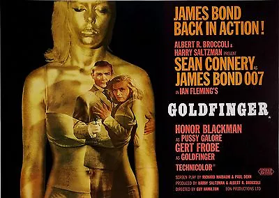 Home Wall Print - Vintage Movie Film Poster - JAMES BOND GOLDFINGER -A4A3A2A1 • £11.99