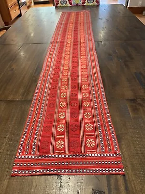 Mexican Hand Woven Cotton Runner- 12” X 70” Cinco De Mayo! • $6.99