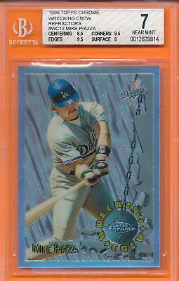 Bgs 7 Nm Wrecking Crew Refractor Mike Piazza 1996 Topps Chrome Beckett Mlb Tphlc • $23.31