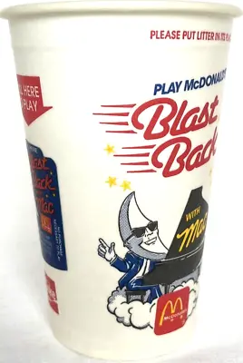 McDonald’s 1989 MAC TONIGHT Blast Back 32oz Cup/Game Piece Intact - BRAND NEW!! • $2.99