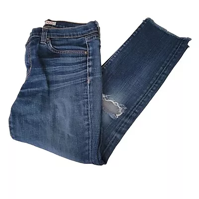 J Brand The Skinny Jeans Womens Size 28 Low Rise Dark Wash Ripped Denim Pants • $17.49