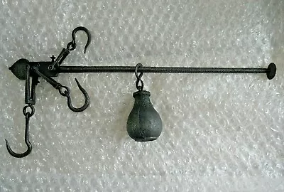 £49.95 • Buy Antique Case Iron Butchers Hanging Beam Balance Scales Rare Victorian Era  L758