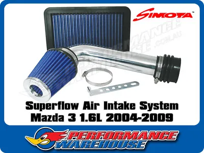 $69.26 • Buy Simota Superflow Air Intake System Suits Mazda 3 1.6l 2004-2009