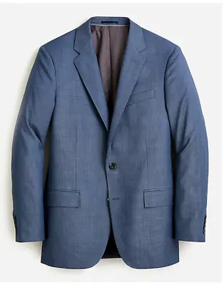 J.Crew $450 Ludlow Slim Stretch Suit Jacket Italian Wool Harbor Blue 38S J3272 • $225