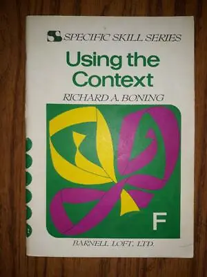 $5.95 • Buy SRA Specific Skill Series, UsingThe Context   Level F By Richard A. Boning