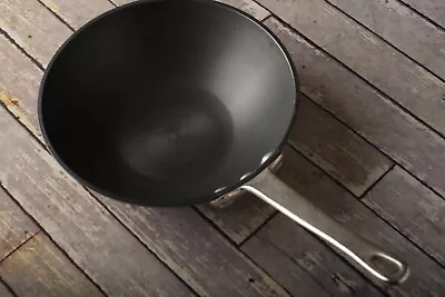 Vintage COMMERCIAL COOKWARE Hard Anodized Aluminum Wok 8.5” G175 (Pre Calphalon) • $49.99