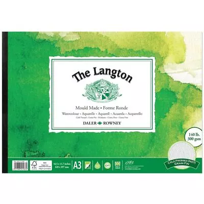 Daler Rowney The Langton Watercolour Cold Pressed Pad A3 300gsm • £21.95