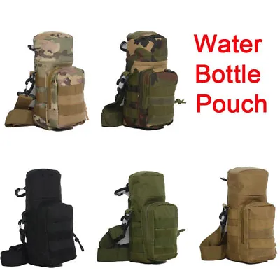 Outdoor Tactical Military Molle System Water Bottle Bag Kettle Pouch Holder Bag • $21.86