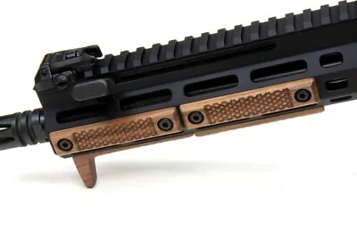 CNC Machined Hard Wood Rail Cover For M-Lok Walnut Handmade Textured • $14.95