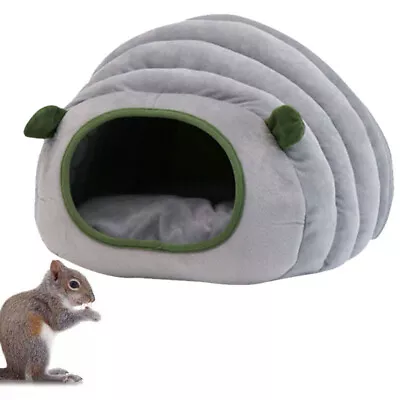 Cat Pouch Bed Cosy Grey Fleece Pet Hideaway Kitten Sleeping Soft Cave House USA • $12.89