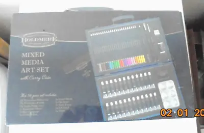 $12.38 • Buy BOLDMERE Mixed Media Art Set With Carry Case (New In Sealed Packaging) 56 Items