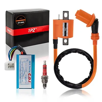 CDI Ignition Coil Spark Plug For 125cc 150cc 200cc 250cc ATV Chinese Taotao GY6 • $13.59