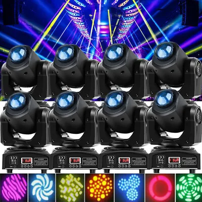 £139.98 • Buy 8X100W LED RGBW Moving Head Stage Light DJ Party 8 Pattern Gobo Spot Disco Light