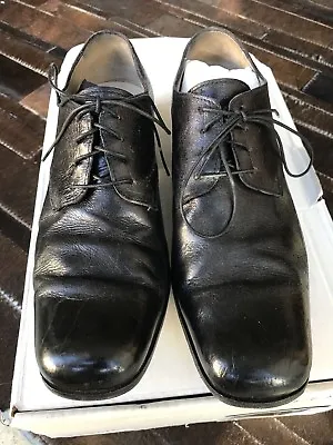 Augusta (A1923) Handmade In Italy Mens Derby Shoes Black Fits Size 39 US 7 Men • $495
