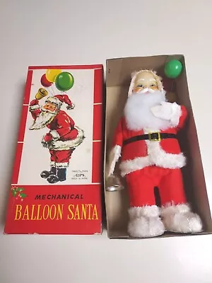 Vintage 1950'S ALPS Japan Mechanical Santa Claus Ringing Bell Wind Up WORKS • $24.99