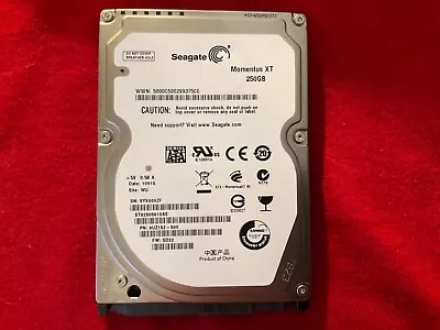 Seagate Momentus XT 250GB 2.5  SATA SSHD Hybrid Drive ST95005610AS Used • $4.99