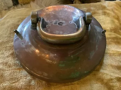 Vintage Copper  Pot Pan Tin-Lined Brass Handle  Lid Only • $39.99