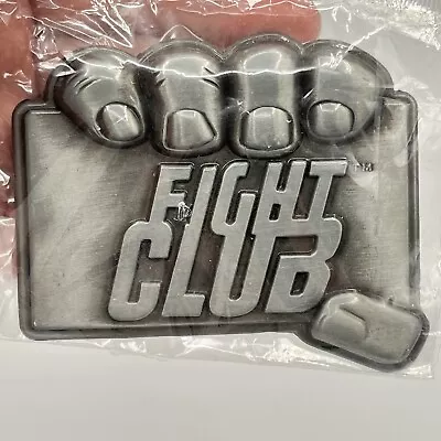 RARE MINT Brushed Metal FIGHT CLUB Belt Buckle New In Bag • $19.37