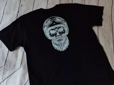 £10.99 • Buy Biker Skull In Helmet Motorcyclist T-Shirt
