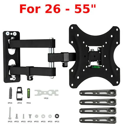 TV Wall Mount Bracket Swivel Motion Tilt VESA 26 32 37 42 50 Inch Plasma LCD LED • £10.99