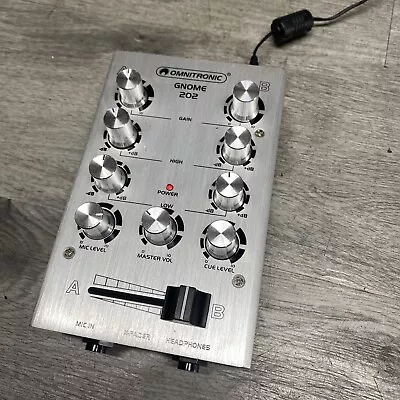 Omnitronic Gnome 202 Mini 2-Channel Plus Mic Input  DJ Mixer • £34.99