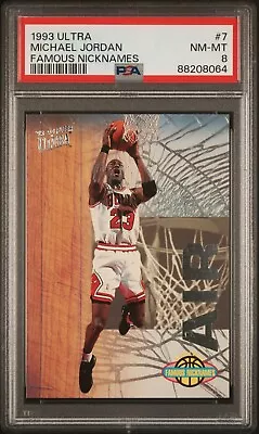 1993 Fleer Ultra Michael Jordan  AIR  Famous Nicknames 3 Of 10 PSA 8 • $49.97