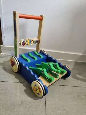 £25 • Buy Melissa & Doug Chomp & Clack Alligator Push Along Wooden Toy Toddler Walker 1yr