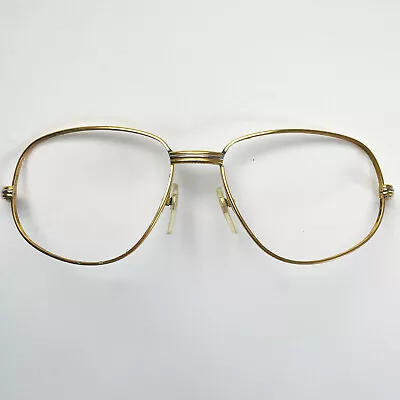 BROKEN Vintage Cartier Romance Trinity Glasses Frames Gold 22K Sunglasses • $93.25