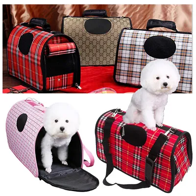 View Details   Pet Dog Cat Puppy Portable Travel Carry Carrier Tote Cage Bag Crates Kennel UK • 11.99£