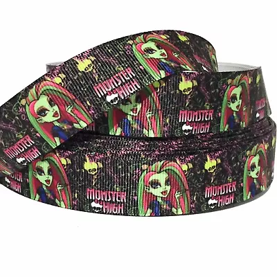 Grosgrain Ribbon 7/8  Monster High Princess PRINTED Halloween - Christmas • $0.99