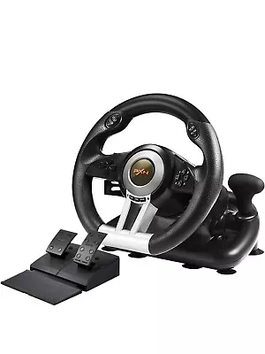 PXN V3 PRO Steering Wheel 180 Degree Universal USB Racing Wheel & Pedals • $34.99