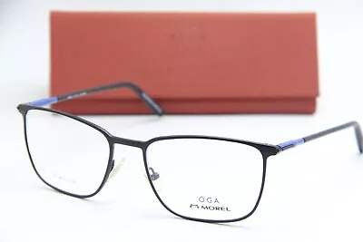 New Morel Oga 10069o Nb07 Black Blue Authentic Eyeglasses W/case 57-19 • $141.51