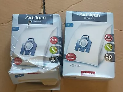 2 Genuine Miele AirClean 3D Efficiency GN 4 Dust Bags 2 Filters Replacement  • $15.99