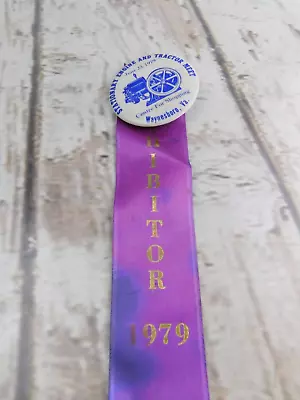 $19.99 • Buy 1979 Waynesboro VA Engine & Tractor Meet Exhibitor Button Pin Pinback W/ Ribbon