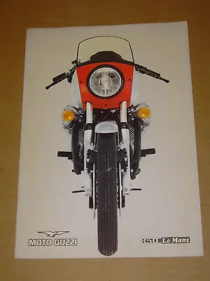 Vintage Moto Guzzi 850 Le Mans Motorcycle Brochure Original! Nice! • $14.99