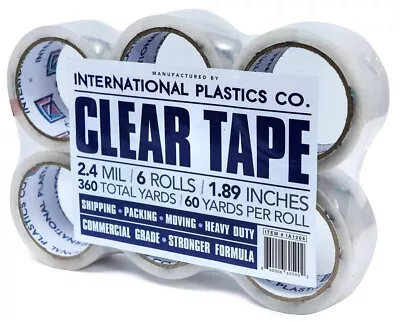 Packing Tape 1.88 Inch X 60 Yards 6 Rolls Strong Seal Clear • $15.99