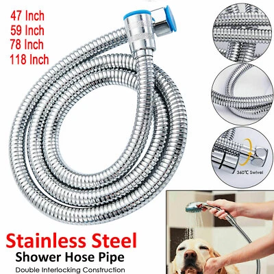 $10.50 • Buy 7/10 FT Shower Head Hose Handheld Extra Long Replacement Bathroom Flexible Tube