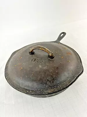 Vintage Martin Stove & Range No. 8 Cast Iron Double Skillet With Lid • $125