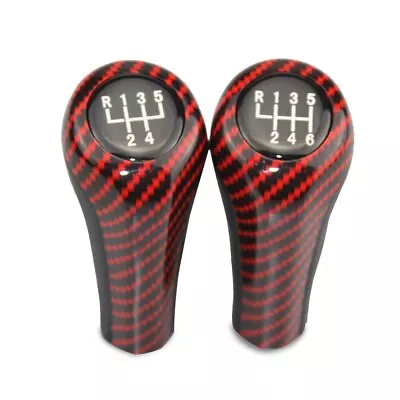 Carbon Fiber Red Gear Shift Knob Cover Trim For BMW X5 E53 E30 E32 E34 E36 E38 • $23.39